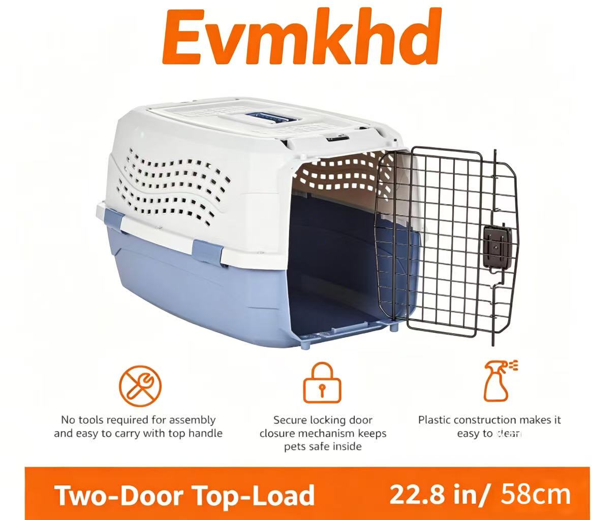 Evmkhd hard-sided dual-door pet carrier